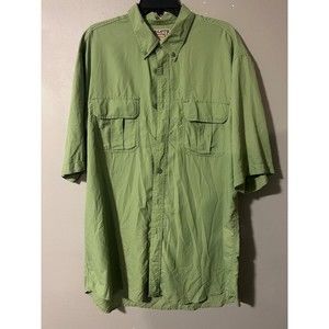 Duluth Trading Co. Men's Green Armachillo‎ Cooling Short Sleeve Nylon Shirt XLT